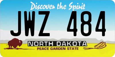 ND license plate JWZ484