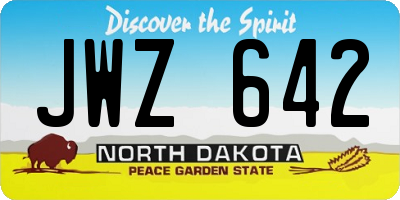 ND license plate JWZ642