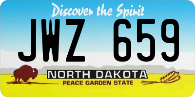 ND license plate JWZ659
