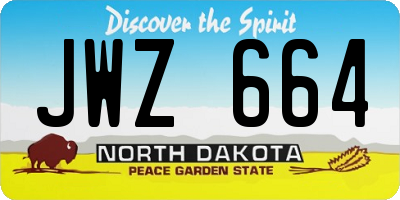 ND license plate JWZ664