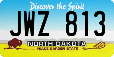 ND license plate JWZ813