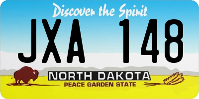 ND license plate JXA148