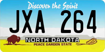 ND license plate JXA264