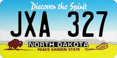 ND license plate JXA327