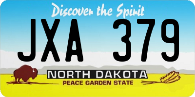 ND license plate JXA379