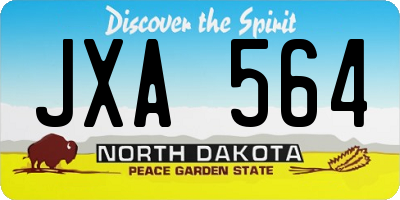ND license plate JXA564