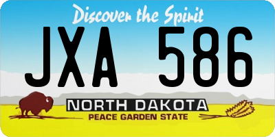 ND license plate JXA586