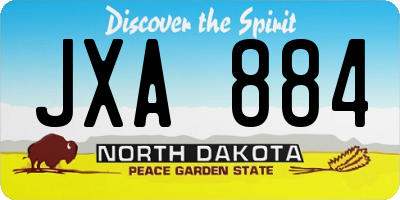 ND license plate JXA884