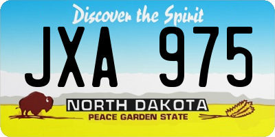 ND license plate JXA975
