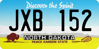 ND license plate JXB152