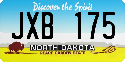 ND license plate JXB175