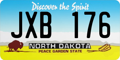 ND license plate JXB176