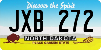 ND license plate JXB272