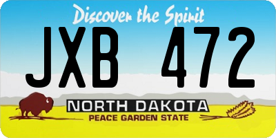 ND license plate JXB472