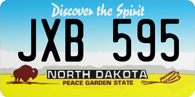ND license plate JXB595