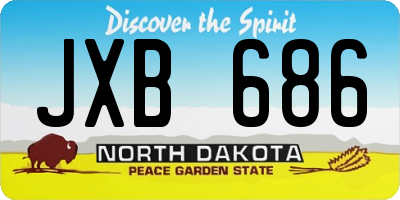 ND license plate JXB686