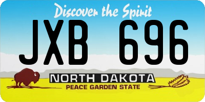 ND license plate JXB696