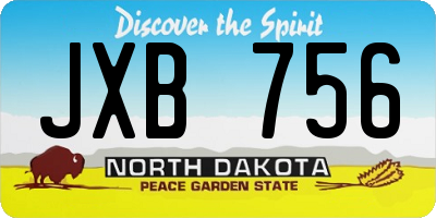 ND license plate JXB756