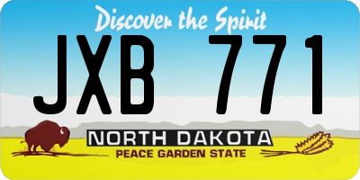 ND license plate JXB771