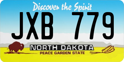 ND license plate JXB779