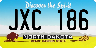ND license plate JXC186
