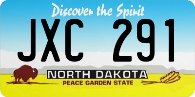 ND license plate JXC291