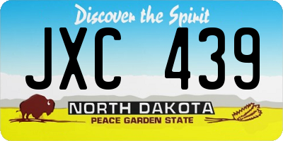 ND license plate JXC439