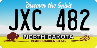 ND license plate JXC482