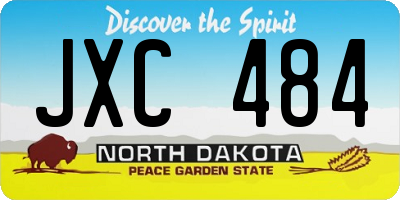 ND license plate JXC484