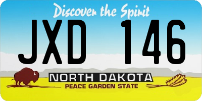 ND license plate JXD146