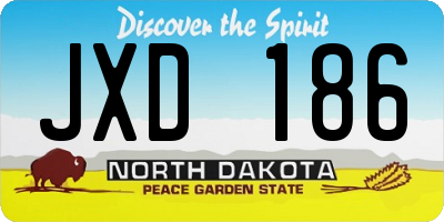 ND license plate JXD186