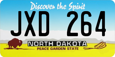 ND license plate JXD264