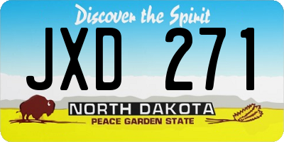 ND license plate JXD271