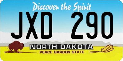 ND license plate JXD290