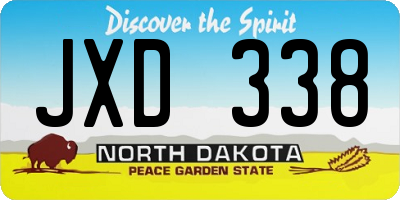 ND license plate JXD338