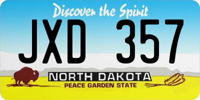ND license plate JXD357