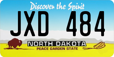 ND license plate JXD484
