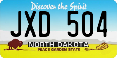 ND license plate JXD504
