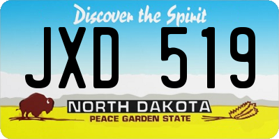 ND license plate JXD519