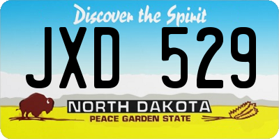 ND license plate JXD529