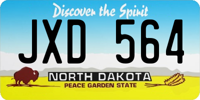 ND license plate JXD564