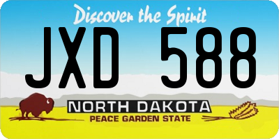 ND license plate JXD588