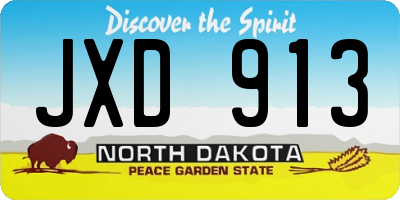 ND license plate JXD913