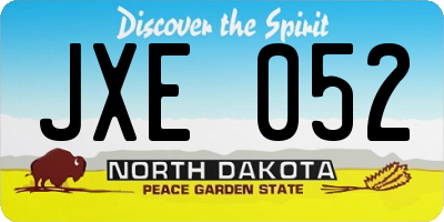 ND license plate JXE052