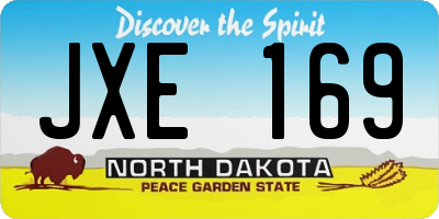 ND license plate JXE169