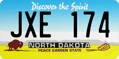 ND license plate JXE174