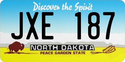 ND license plate JXE187