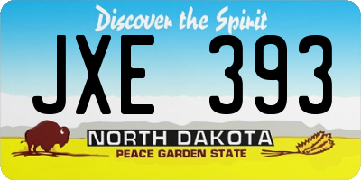 ND license plate JXE393