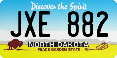 ND license plate JXE882