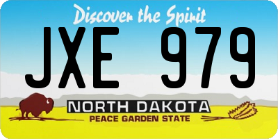 ND license plate JXE979